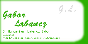 gabor labancz business card